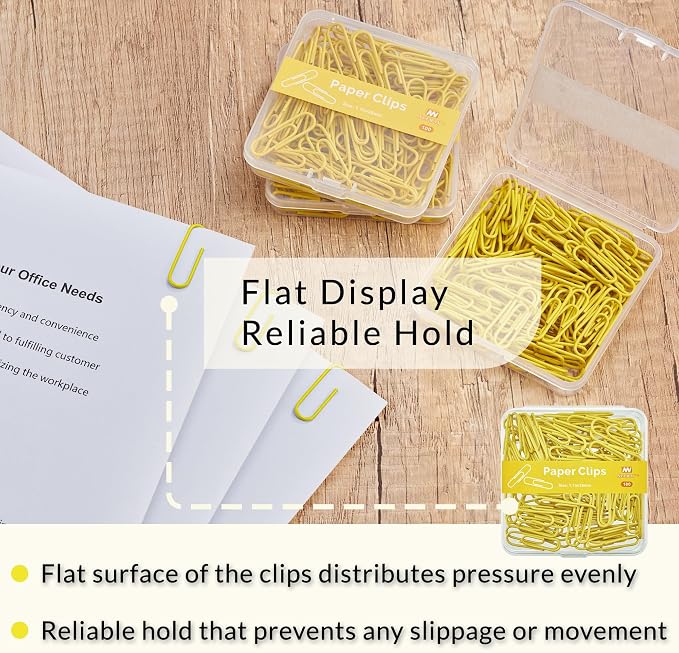 NEEWAY Small Paper Clips, 1.1 Inch Vinly Coated Colored Paperclips, 3 Pack of - Image 5