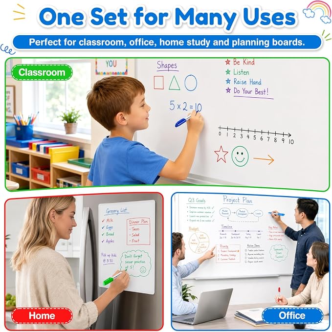 V-Opitos 30 Pack Fine Tip Dry Erase Markers - Image 7