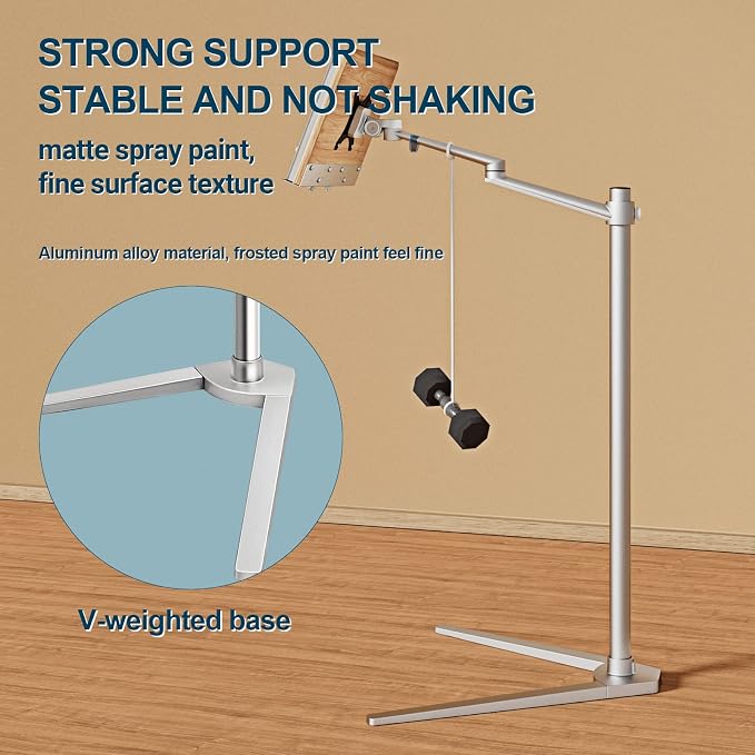 Bookstand, Rotating Holder for Laptop/Tablet/Phone, 2 Spring Clips - Image 6