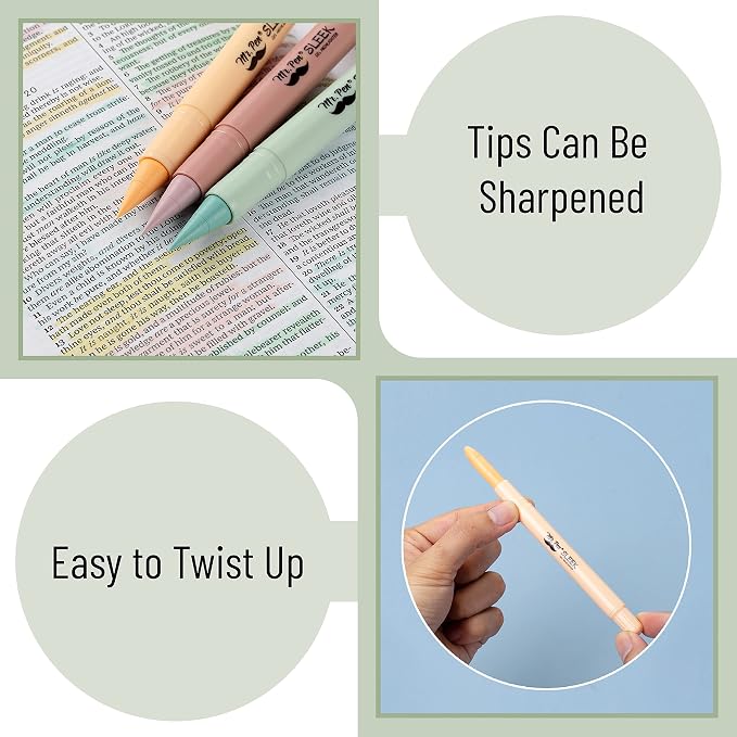 Mr. Pen- No Bleed Gel Highlighters, Pastel Colors, 8 Pack | Bible Highlighters - Image 5