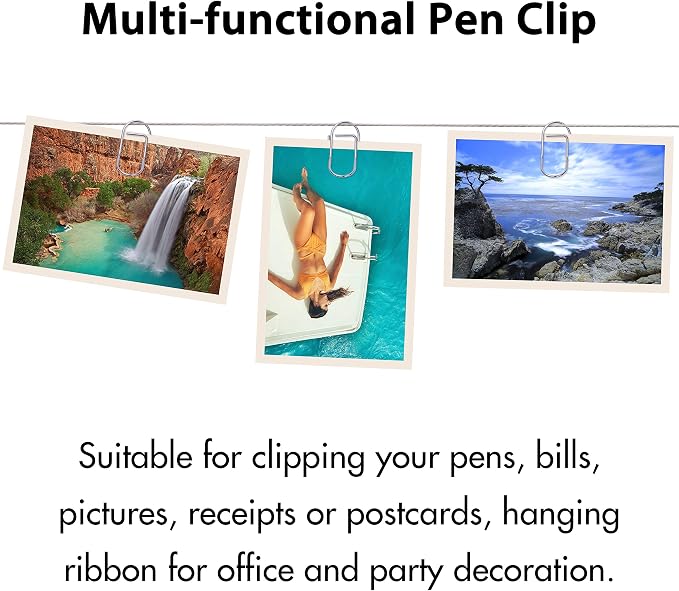 Wisdompro Pen Clip, 12 Pack Stainless Steel Pencil Clip Holder - Image 6