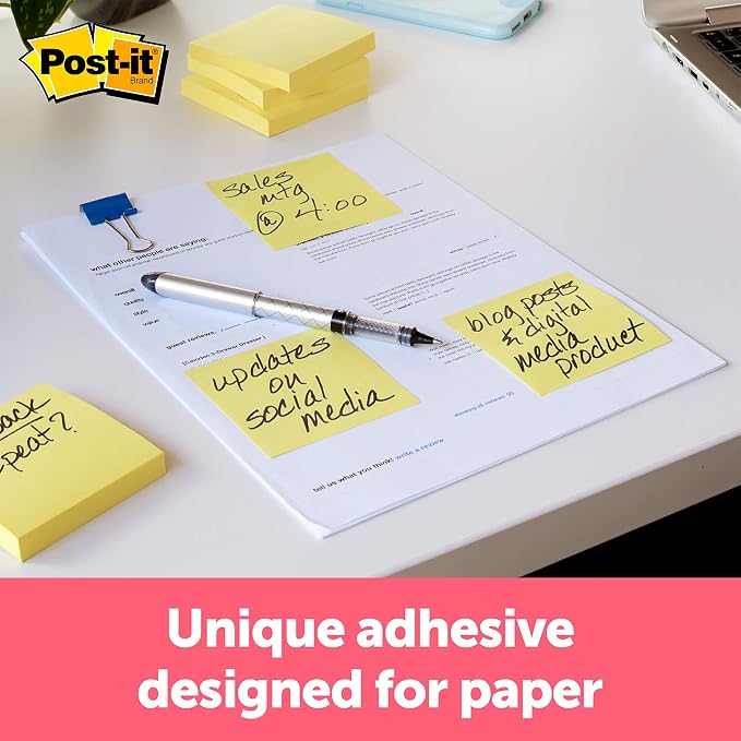 Post-it Notes, 3 in x 3 in, 4 Sticky Notes Pads, 50 Sheets per Pad, The Iconic - Image 5