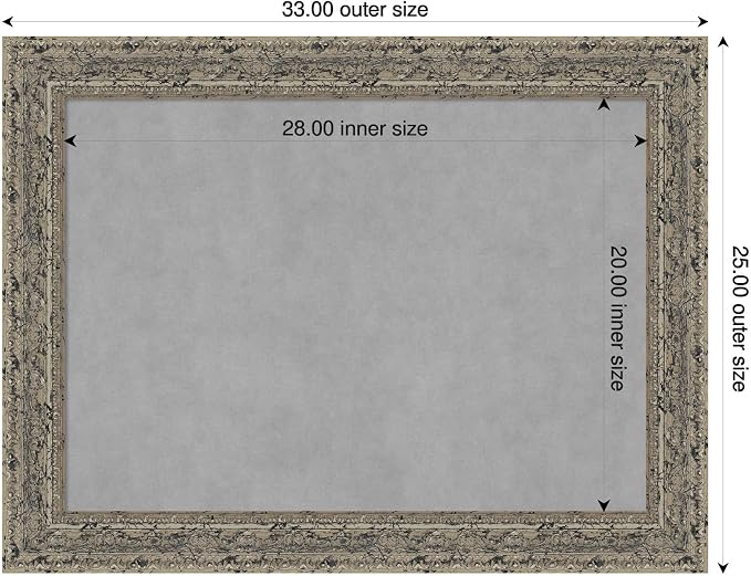Amanti Art Silver Framed Magnetic Board 25x33 Medium Vision Board - Image 2