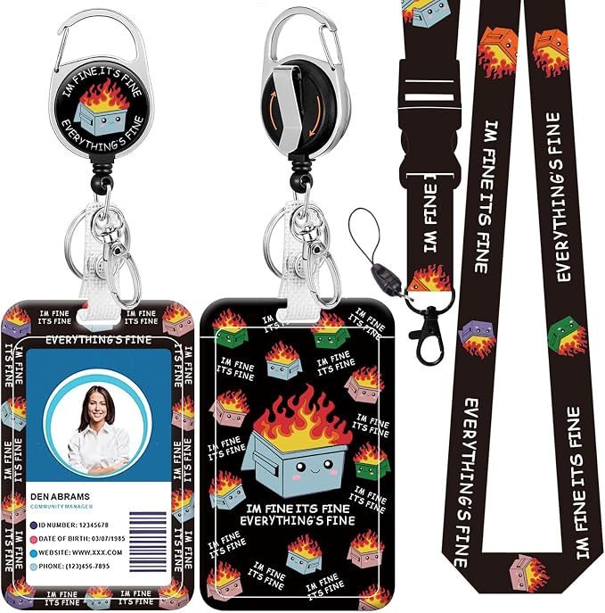 Badge Lanyard, Retractable Badge Holder by BILLTEFUL