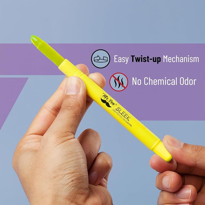 Mr. Pen- Yellow Gel Highlighter, 20 Pack | Bulk Twist-Up Bible Highlighters No - Image 4