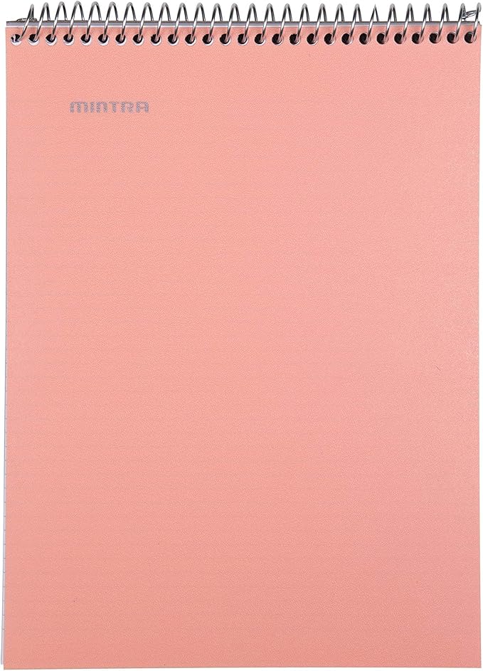 Mintra Office TOP BOUND Durable Spiral Notebooks (Lavender, Salmon, Sage Green, College Ruled 3pk)-DeskLoop Office