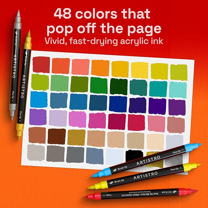 ARTISTRO 48 Acrylic Paint Markers - Image 2