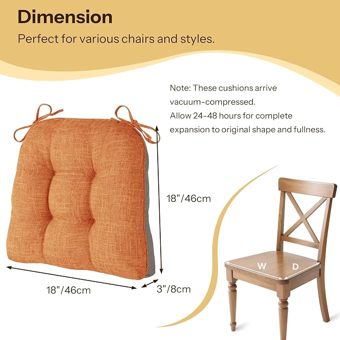Chair Cushions for Dining Chairs 1 Piece, - Image 2