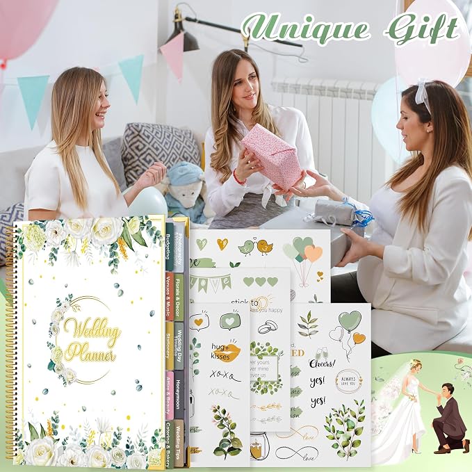 VinTS 176 Pages Wedding Planner, Engagement Wedding Planner Gift - Image 7
