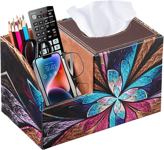 BLIENCE PU Leather Square Tissue Box Cover by BLIENCE