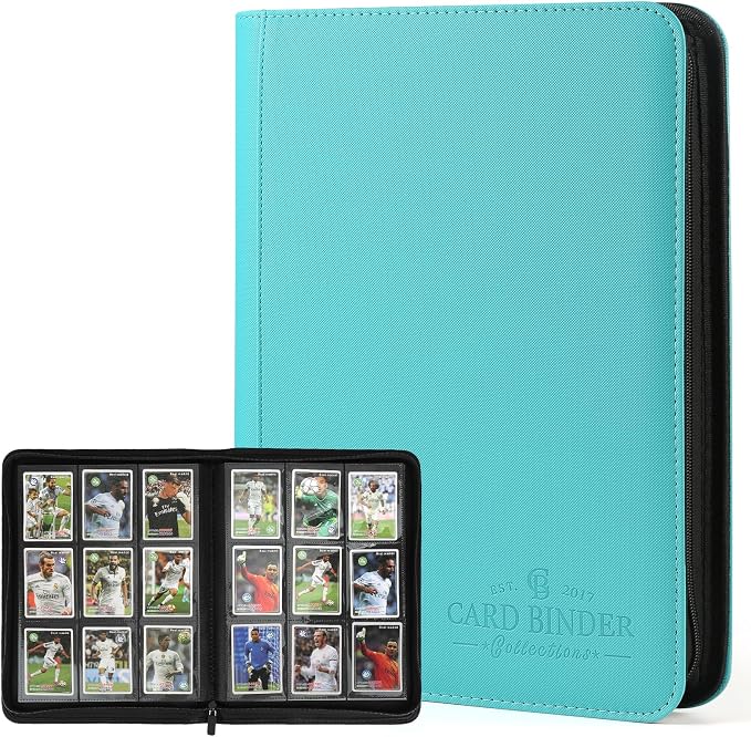 9 Pockets Card Binder, Premium Zip Trading Card Binder, 540 Double Sided Pocket by CARDBINDER