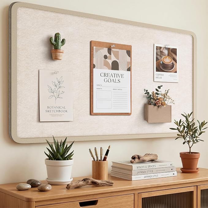 Bulletin Board Decorative Felt Foldable Vision Photo Pin Boards | 48 x 36 by KERRAM