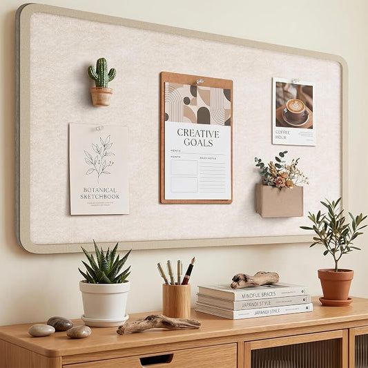 Bulletin Board Decorative Felt Foldable Vision Photo Pin Boards | 48 x 36 by KERRAM