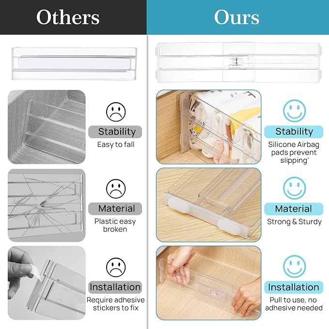 Vtopmart 4 Pack Drawer Dividers - Image 9
