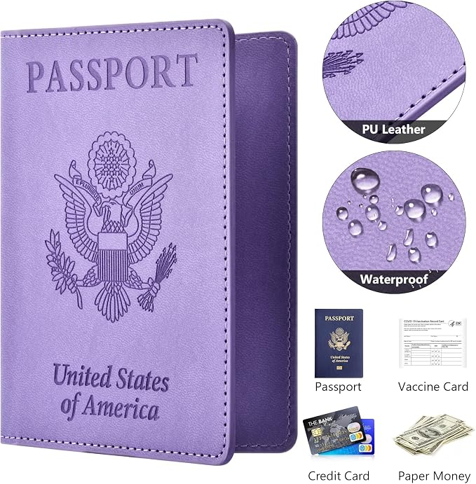 Passport and Vaccine Card Holder Cover Combo, Passport Case /Wallet - Image 4