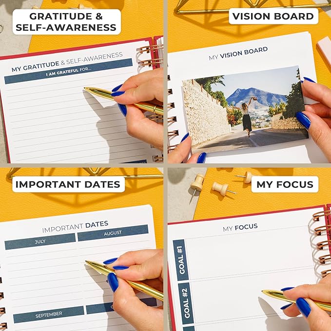 Clever Fox Planner 2nd Edition Spiral – Colorful Weekly & Monthly Goal Planner, Time Management & Productivity Organizer, Undated (Red)-DeskLoop Office