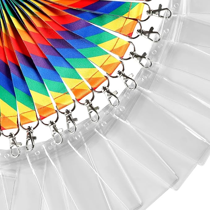 12 Pack Rainbow 6-Color Lanyard - Image 2