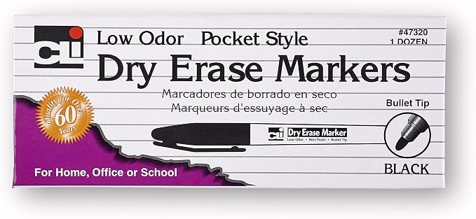 Charles Leonard Dry Erase Markers, Pocket Style - Image 3