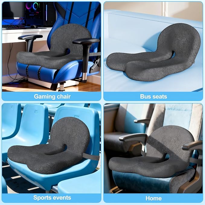 Truck Driver Seat Cushion, Memory Foam L-Shaped Ergonomic Cushion - Image 9
