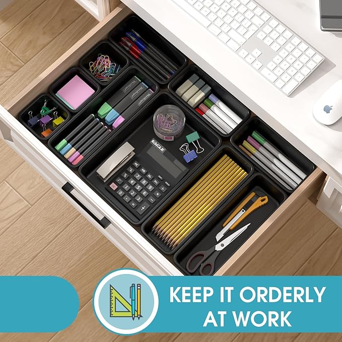 25 PCS Drawer Organizer Set, 4 Size Makeup Drawer Divider Organizer - Image 6