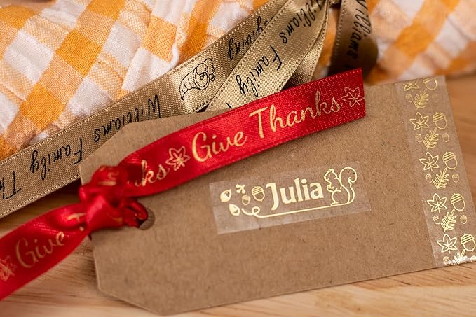 Epson LABELWORKS 218GCPX Genuine PET (Polyester) Tape Cartridge - Gold on Clear Designer Craft Label Maker Tape - 3/4" (18MM) Wide, 30'-DeskLoop Office