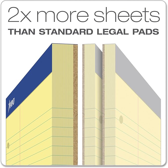 Ampad 20245 Double Sheets Pad, Law Rule, 8 1/2 x 11 3/4, 100 Sheets - Image 2