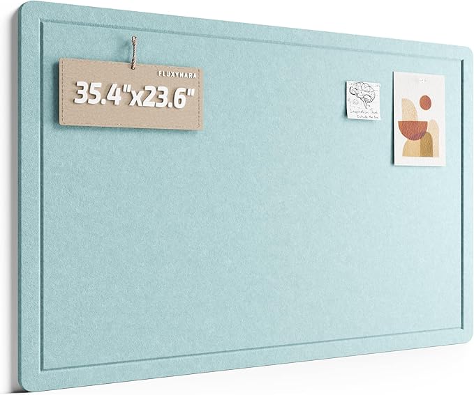 Fluxynara Bulletin Board, 35.4" x 23.6" Cork Board Alternative by FLUXYNARA