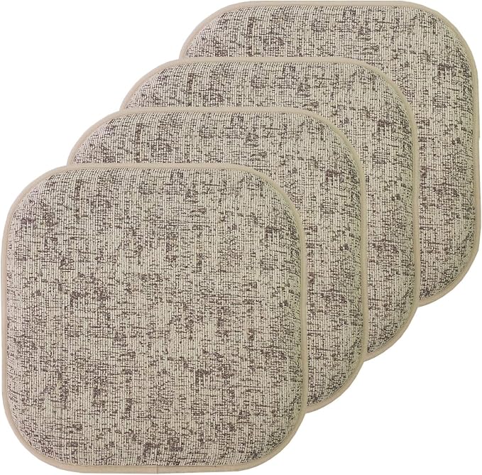 Sweet Home Collection Chair Cushion Memory Foam Pads Honeycomb Pattern Slip Non by SweetHomeCollection