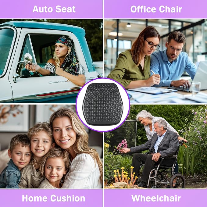 Thin Gel Seat Cushion for Car Seat, Office Chair, Wheelchair, Golf Cart - Image 6