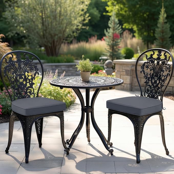 Outdoor Chair Cushions Set of 2: Waterproof & Fade Resistant Patio Furniture - Image 2