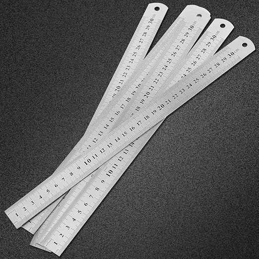 30 Pack 12 Inches Stainless Steel Rulers, Straight Edge Ruler, Precision Metal - Image 6