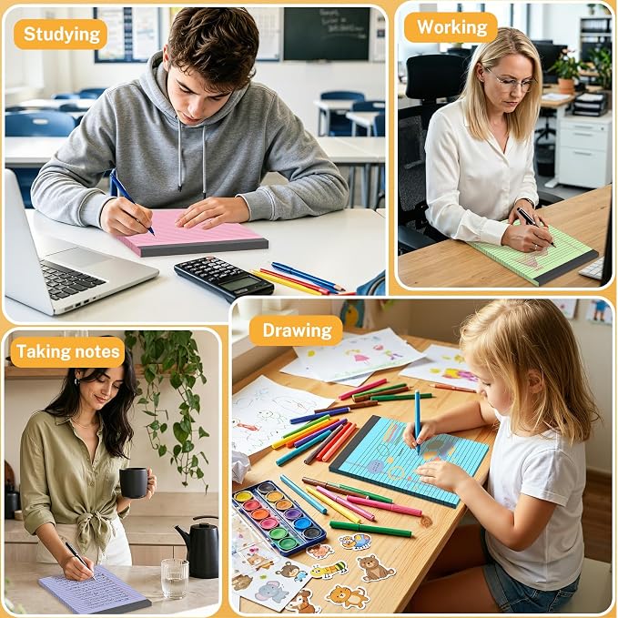 5 Pack Colored Legal Pads 8.5 x 11 Inch, Wide Ruled Micro Perforated Writing - Image 7