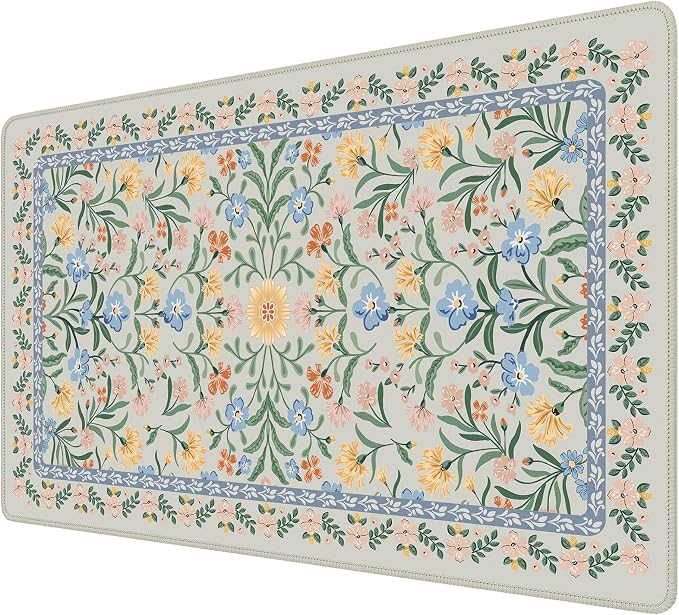 iCasso Green Aesthetic Flower Mouse pad by iCasso