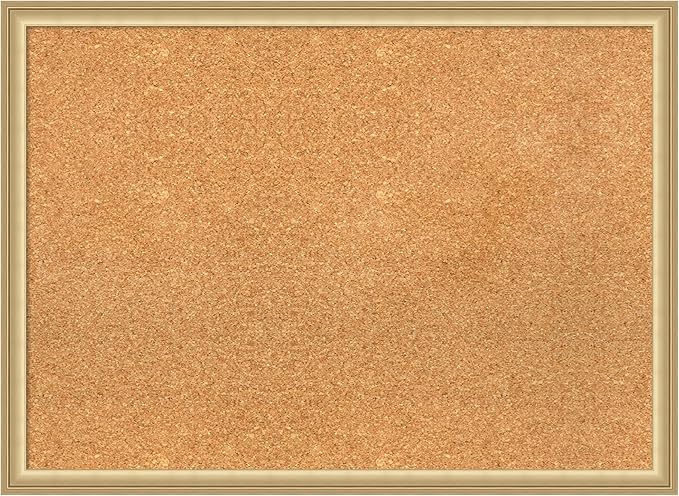 Amanti Art Natural Cork Board for Wall, 22x30 Vision Board with Gold Frame, Medium Corkboard Office Decor for Home Organization, Casual Corkboard Pinboard to display items for home organization-DeskLoop Office
