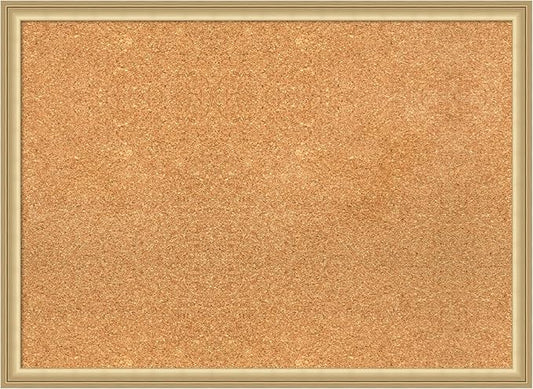 Amanti Art Natural Cork Board for Wall, 22x30 Vision Board with Gold Frame, Medium Corkboard Office Decor for Home Organization, Casual Corkboard Pinboard to display items for home organization-DeskLoop Office