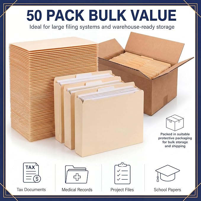 50 Pcs 3.5 Inches Expansion Manila Expanding File Pockets Manila Expanding File - Image 7