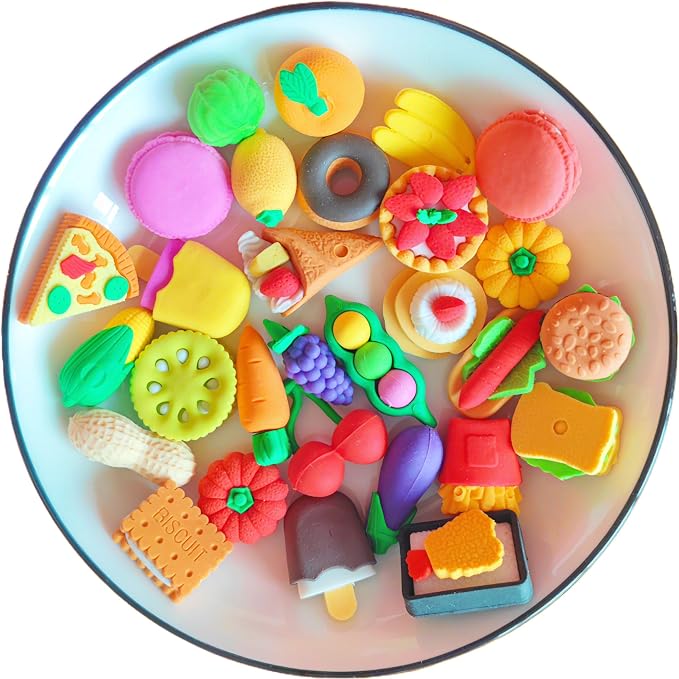 46PCS Cute Erasers for Kids Bulk, 3D Fun Erasers for Classroom Back to School by MakeChoicesSimpler