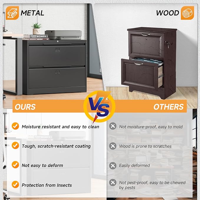 Bestoo 2-Drawer Lateral File Cabinet - Image 5