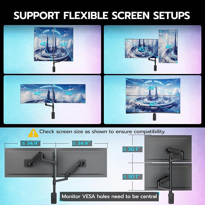 ARES WING Dual Monitor Wall Mount - Image 4