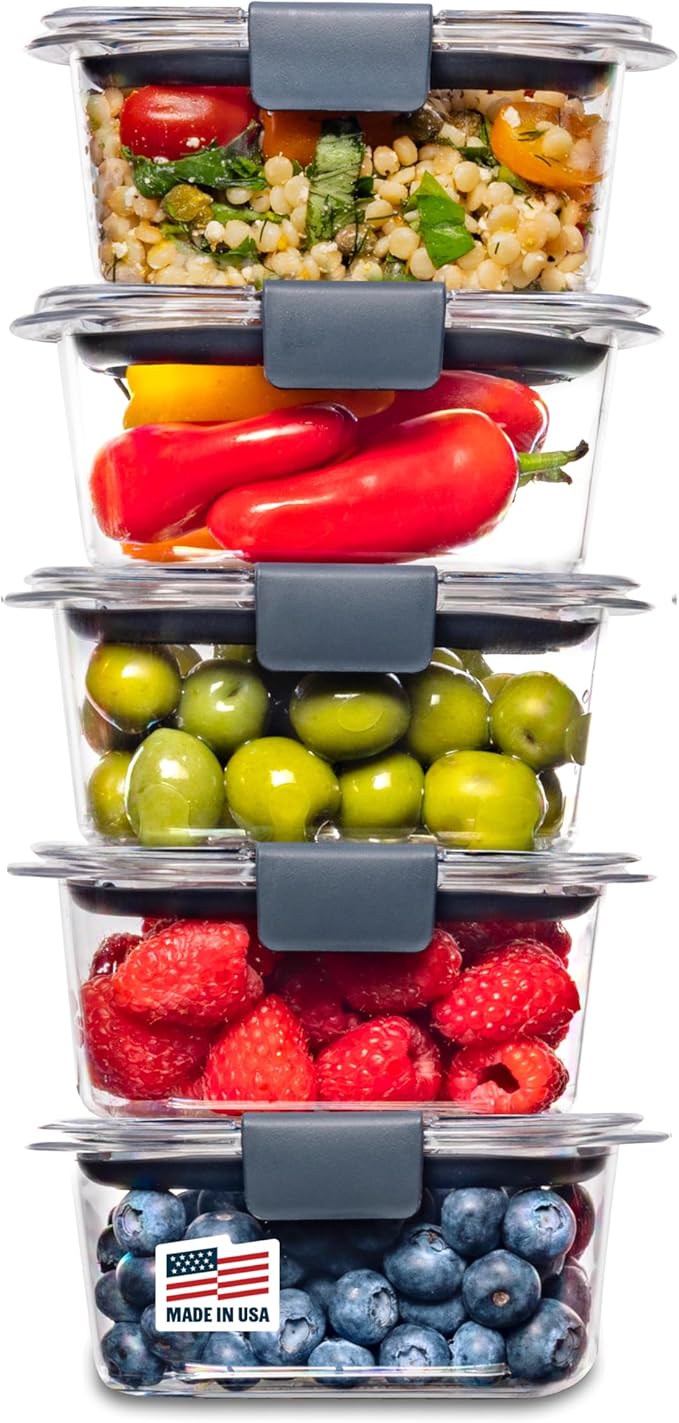 Rubbermaid Brilliance BPA-Free Food Storage Containers Multi Pack, 1.3 Cup by Unknown