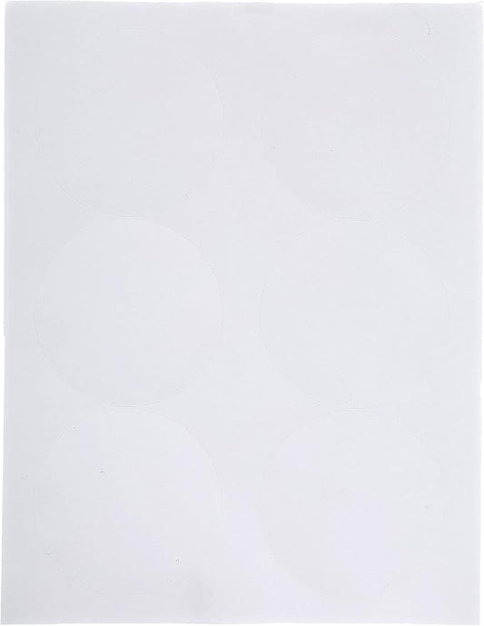 Compulabel Circular Labels for Laser and Inkjet Printers, 3 1/3-Inch Diameter, Permanent Adhesive, 6 Per Sheet, 100 Sheets Per Carton, White (311657)-DeskLoop Office
