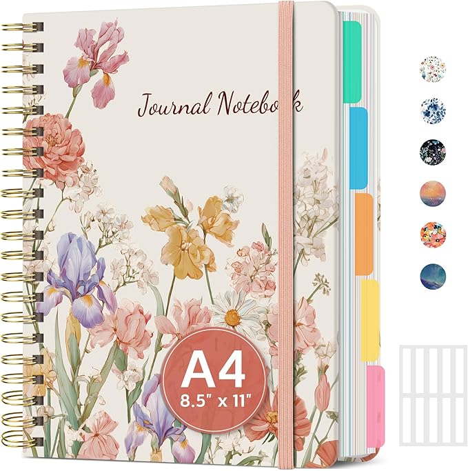 Hardcover Spiral Journal Notebooks by Taja