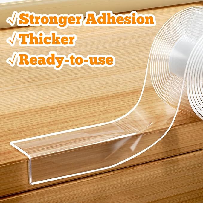 Corner Protectors Baby Proofing, 0.8 in x 13.12 FT Clear Edge Protector Strip - Image 7