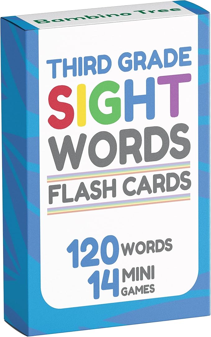 Sight Words Flash Cards 3rd Grade by TheBambinoTree