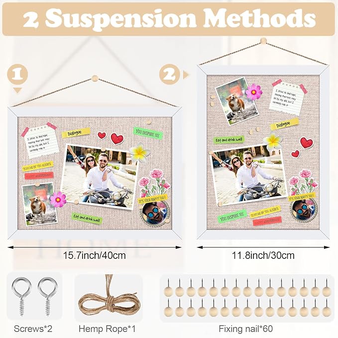 Teling 6 Pack Wood Bulletin Boards - Image 2