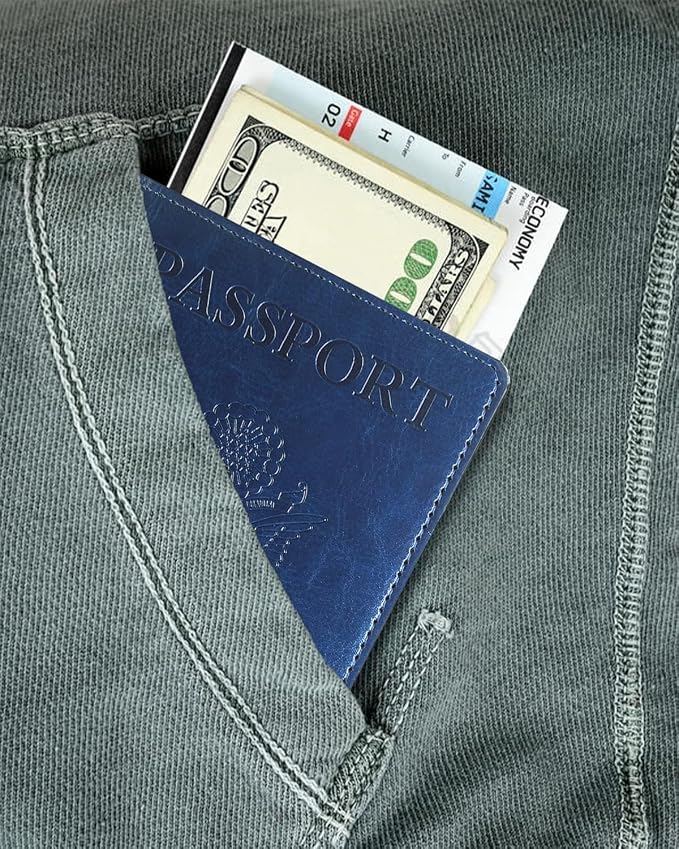Sizobi Passport Holder for Travel Men, RFID Blocking Passport Covers Case - Image 6