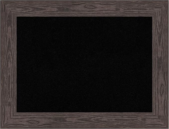 Amanti Art Black Cork Board for Wall, 26x34 Vision Board with Black Wood Frame, Medium Corkboard Office Decor for Home Organization, Country Rustic Corkboard Pinboard to Display Items for Home-DeskLoop Office