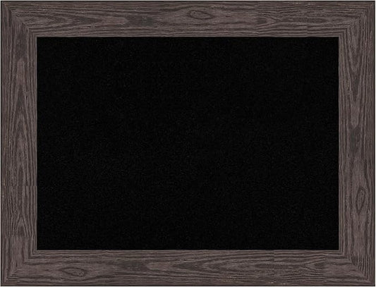 Amanti Art Black Cork Board for Wall, 26x34 Vision Board with Black Wood Frame, Medium Corkboard Office Decor for Home Organization, Country Rustic Corkboard Pinboard to Display Items for Home-DeskLoop Office