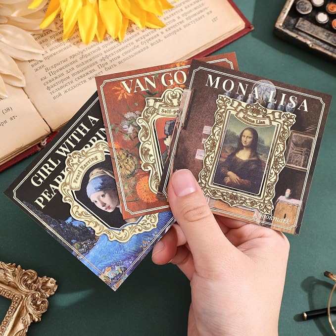 3 Pcs Vintage Metal Bookmark, Famous Oil Painting Theme Book Mark Unique Gift - Image 5