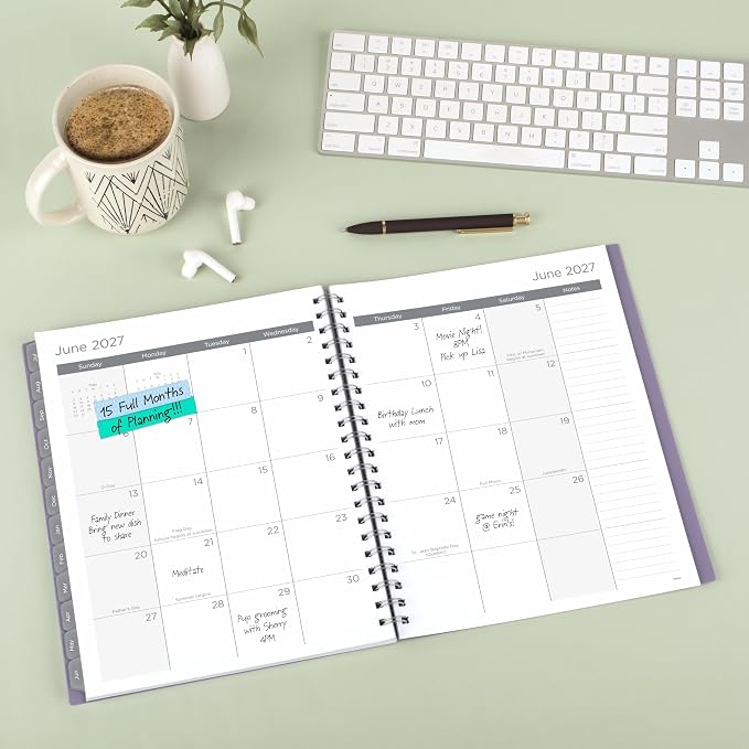 Mead Planner 2026-2027 Weekly & Monthly Academic 15-Month April-June, 8.5" x 11" - Image 3